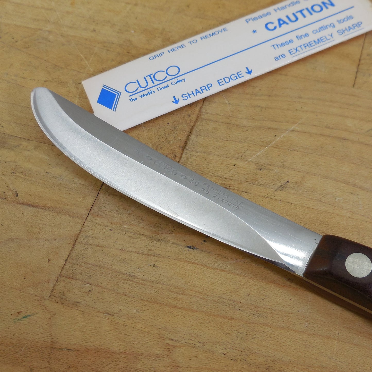 Cutco USA 59 Stainless Table Steak Knife Classic Brown Handle EUC
