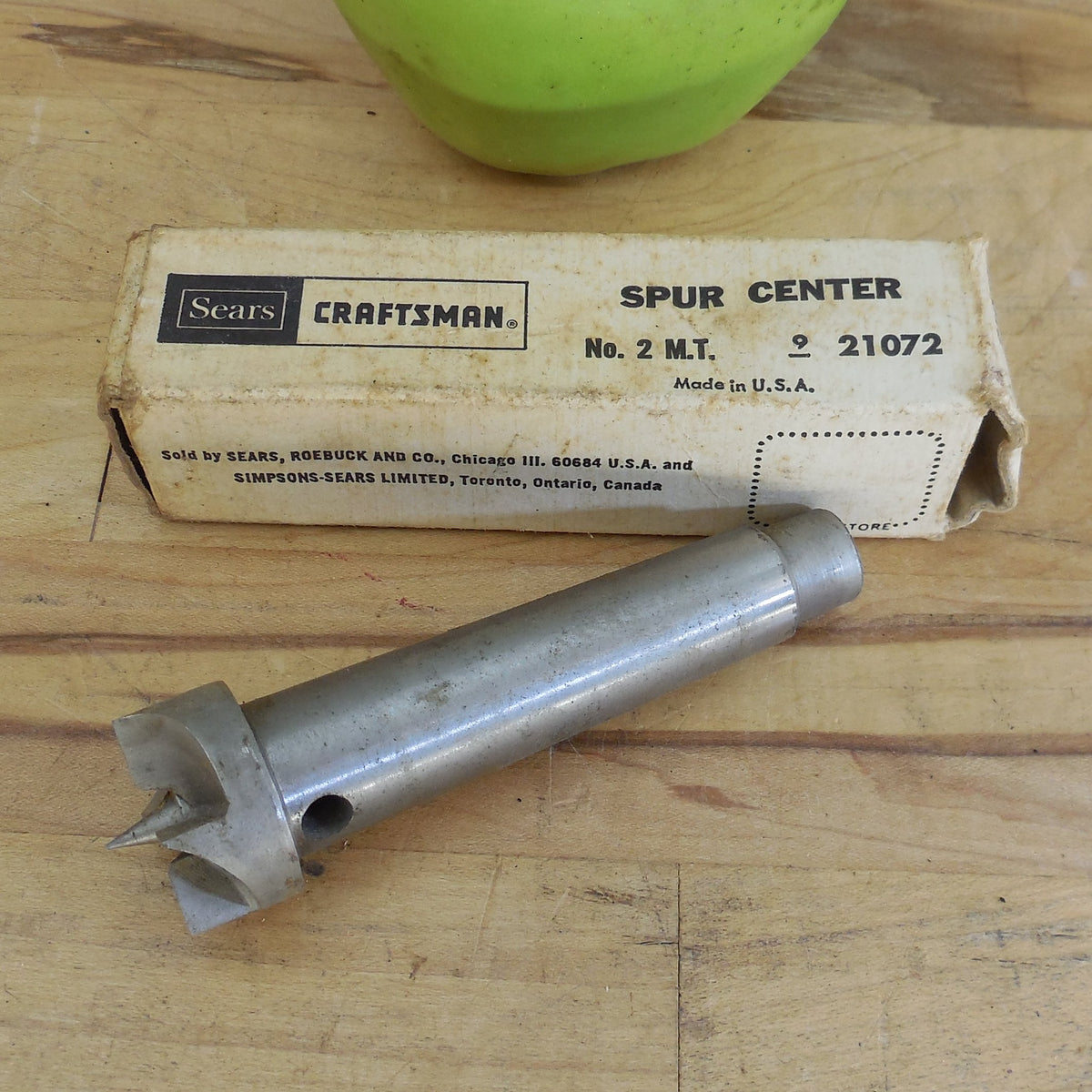 Craftsman Tapered Spur Center No. 2 M.T. #21072 Wood Lathe Tool