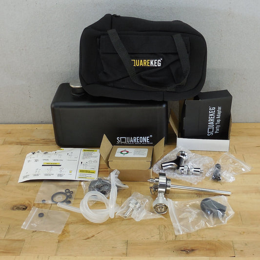 Square One SquareKeg Mini Keg Stainless Steel Keg Tap Complete System Black