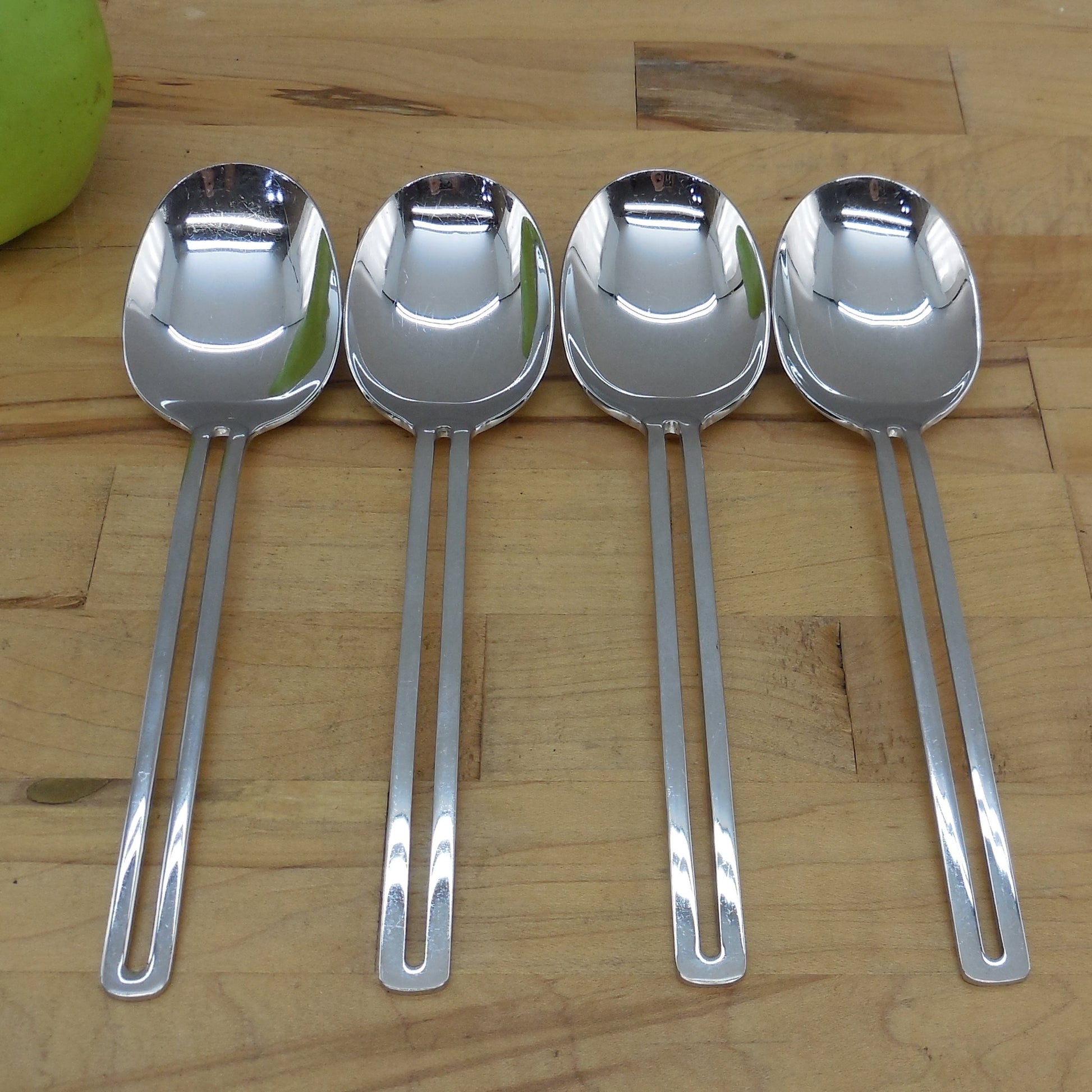 Towle Nordic Stainless Flatware - 4 Solid Serving Spoons