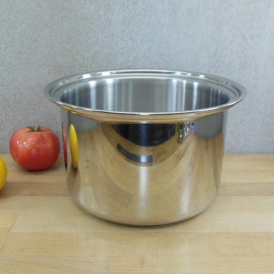Unbranded Stainless Steel Steam Table Crock Soup Pot Insert 5 Quart
