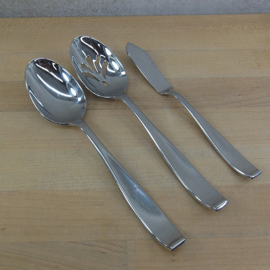 Hampton Silversmiths Stainless Bergen Flatware - Serving Spoons Master Butter Knife