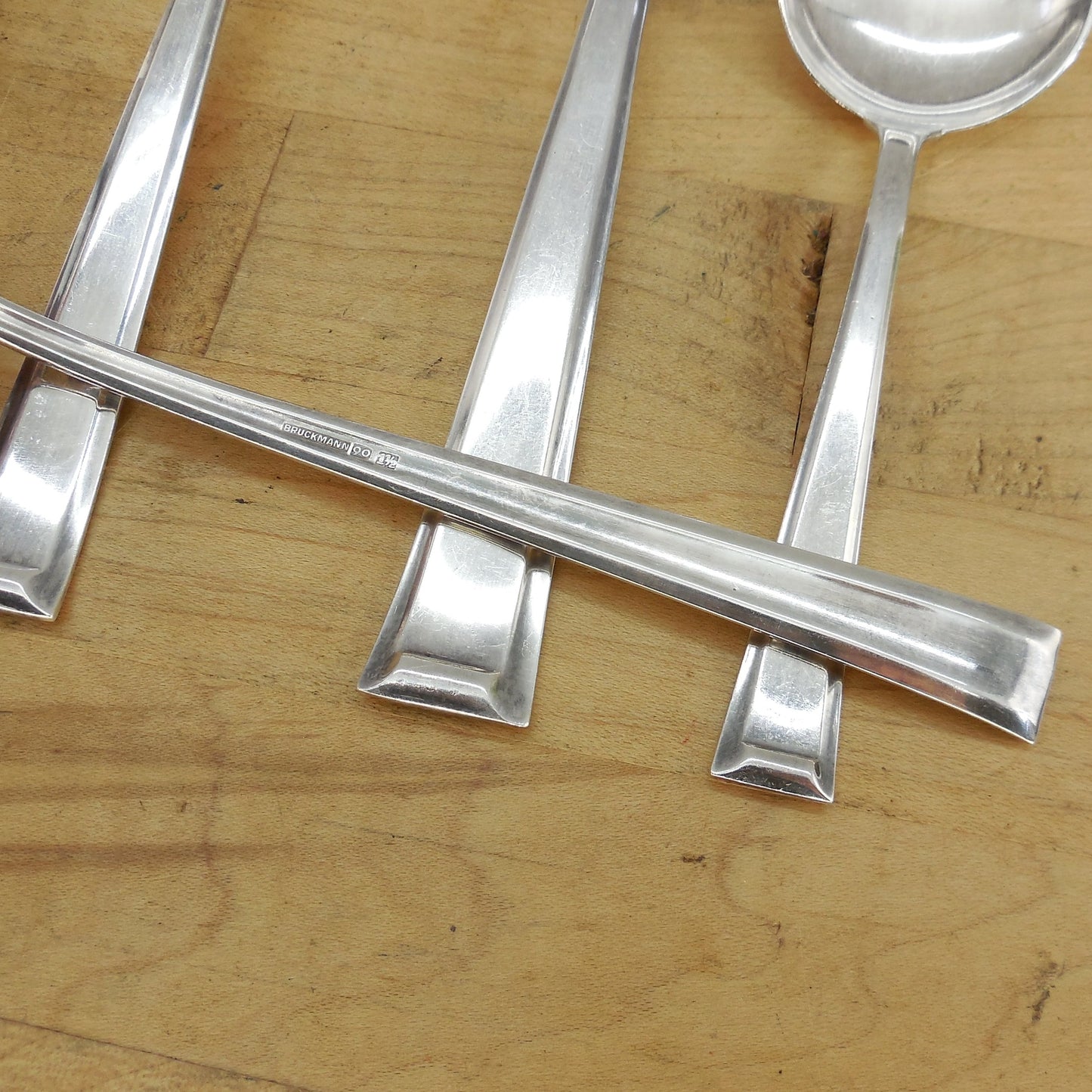 Bruckmann & Sohne Germany BMN24 Silverplate Flatware - 5 Serving Pieces olive fork