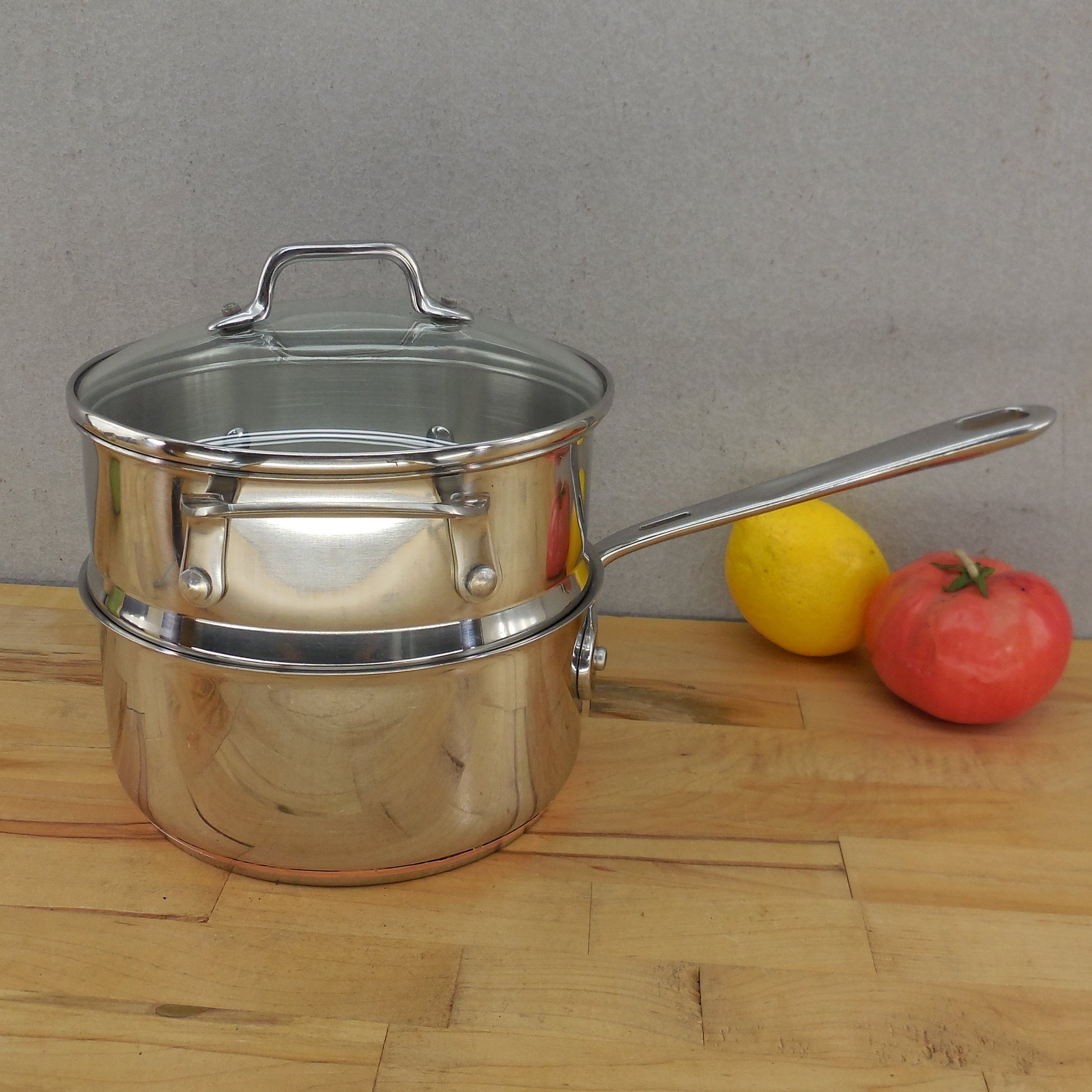 Emeril By All-Clad Stainless Copper Core 2 Quart Saucepan Steamer
