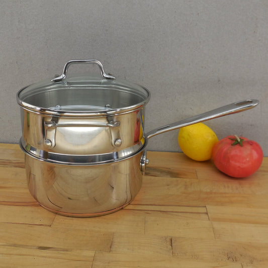 Emeril By All-Clad Stainless Copper Core 2 Quart Saucepan Steamer