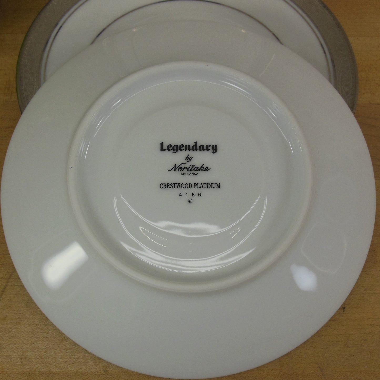 Noritake Legendary Crestwood Platinum - Saucer 3 Set maker mark