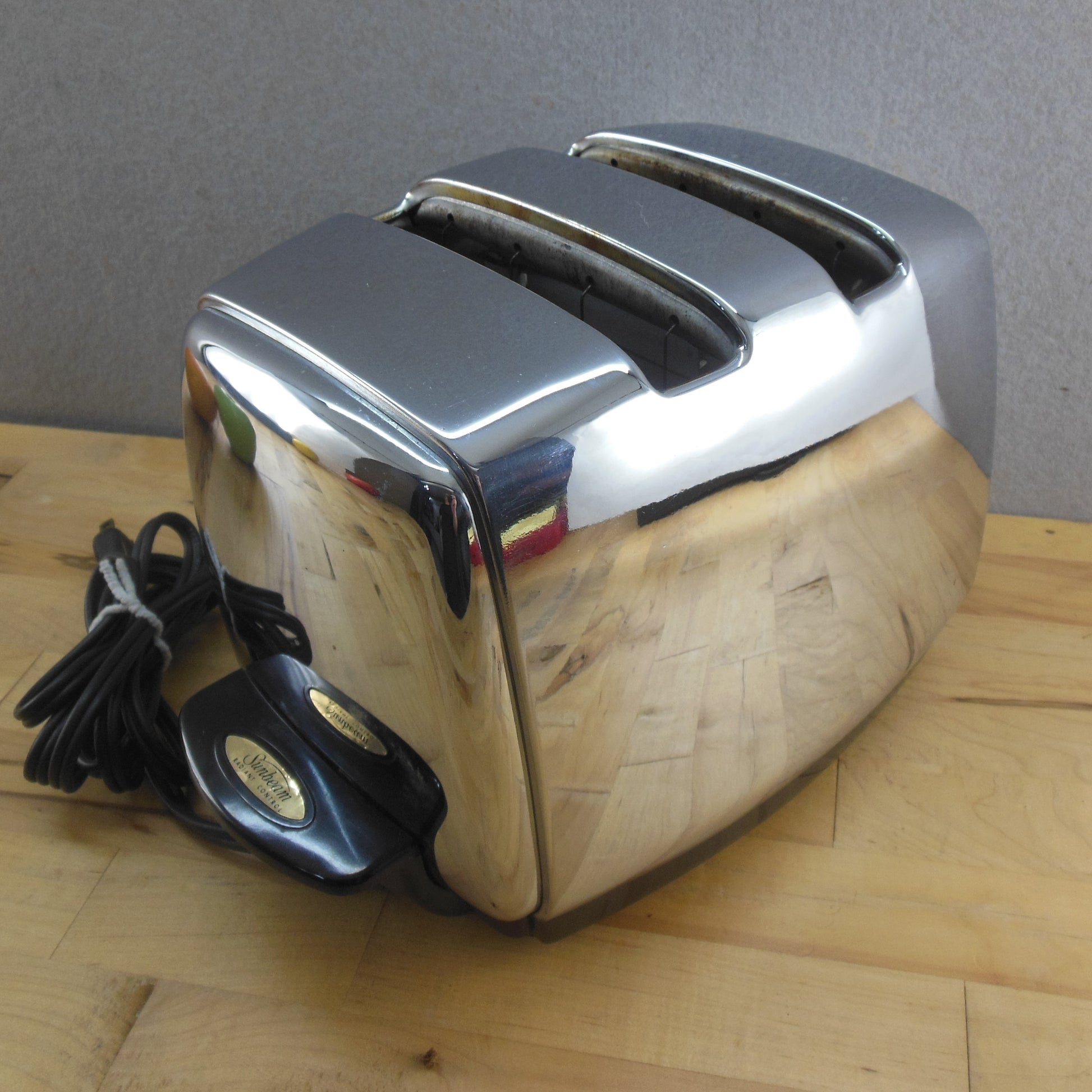 Sunbeam T-35-1 Automatic Drop-Rise Chrome Toaster Working 2 Slice