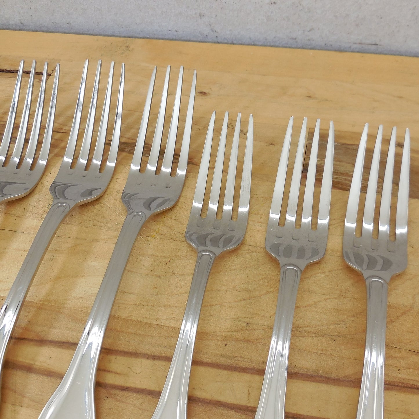 Sur La Table 18/10 Stainless Flatware Outlined Handle Dinner Salad Fork Knife