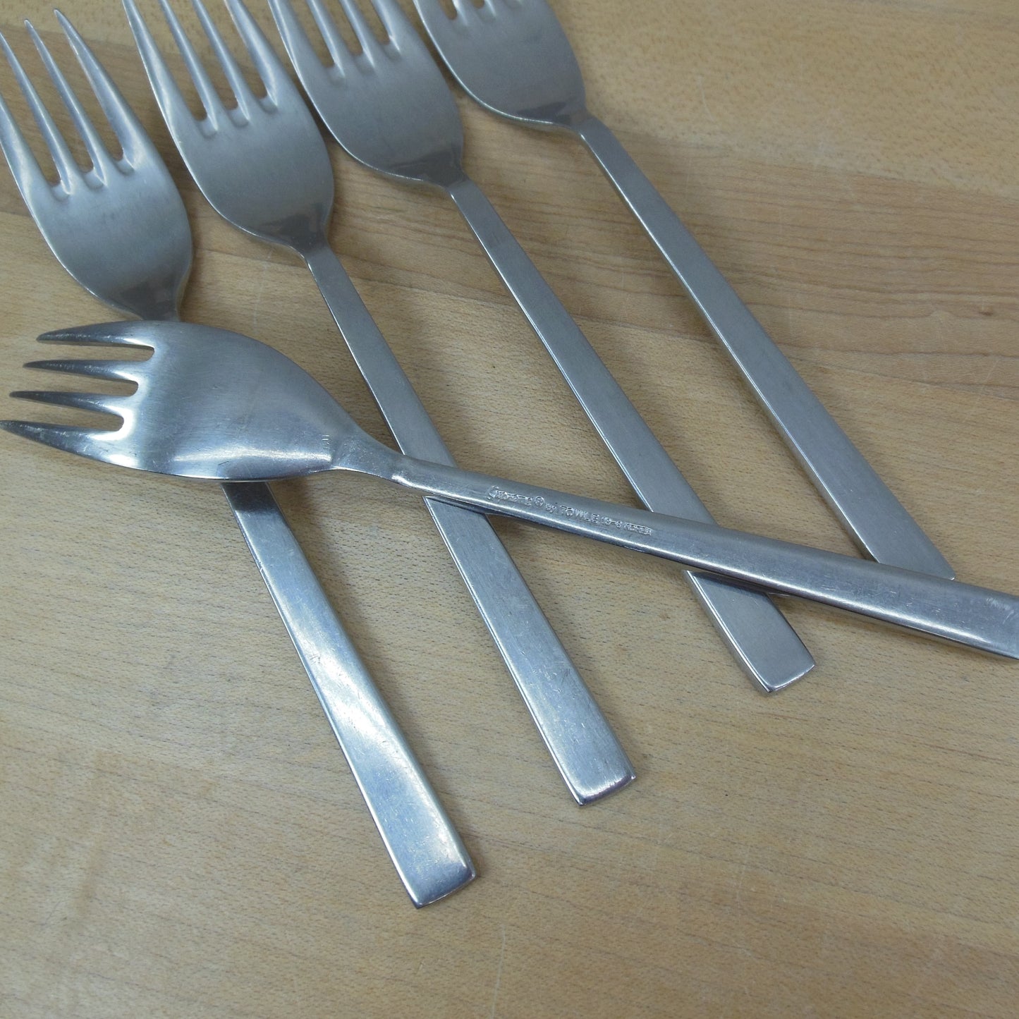 Towle Supreme Cutlery Koreas Lucerne Stainless Salad Forks - 5 Set used