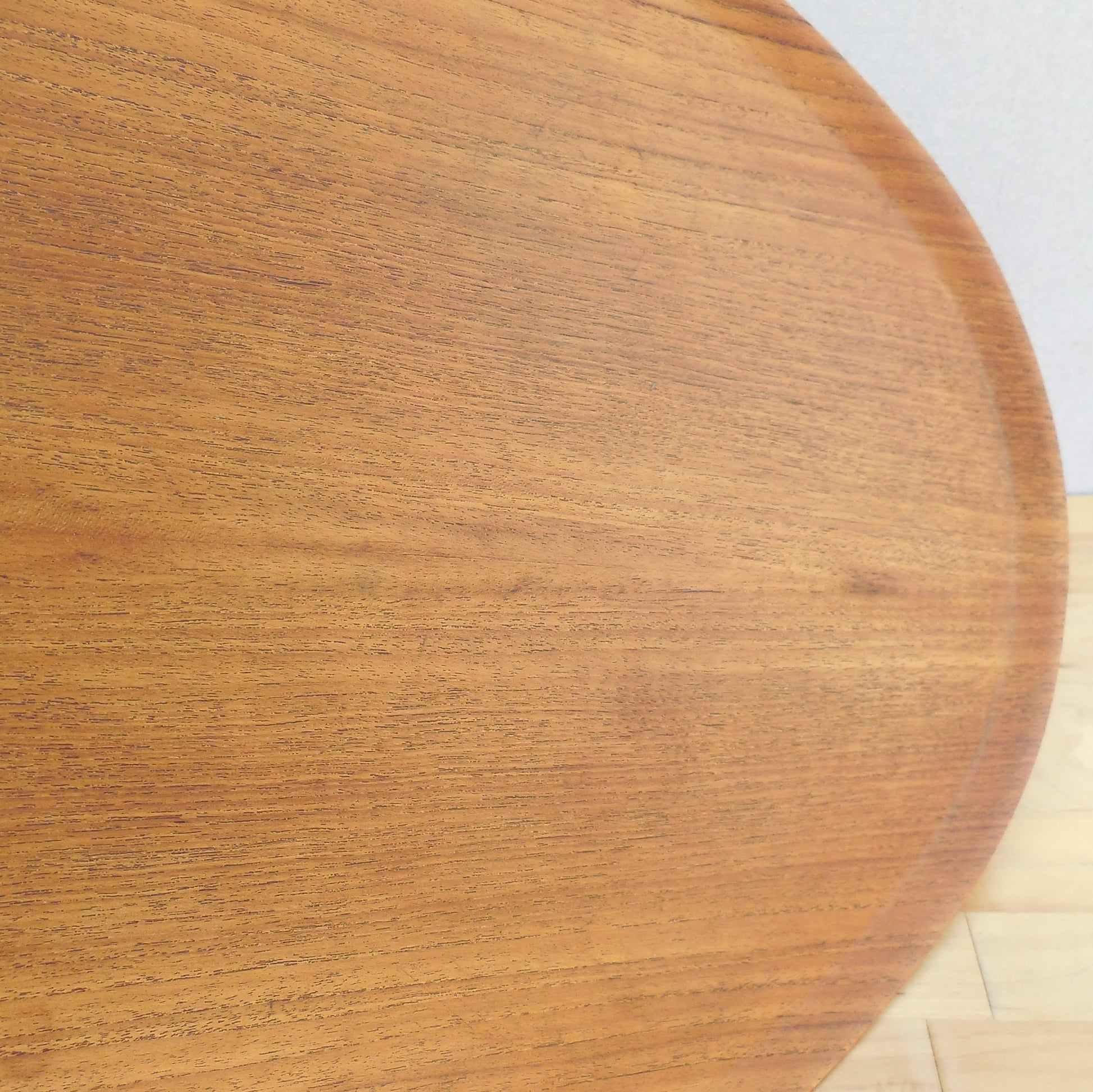 ARY Fanerprodukter Sweden Bent Wood Teak Tray Triangular 17x18 Used