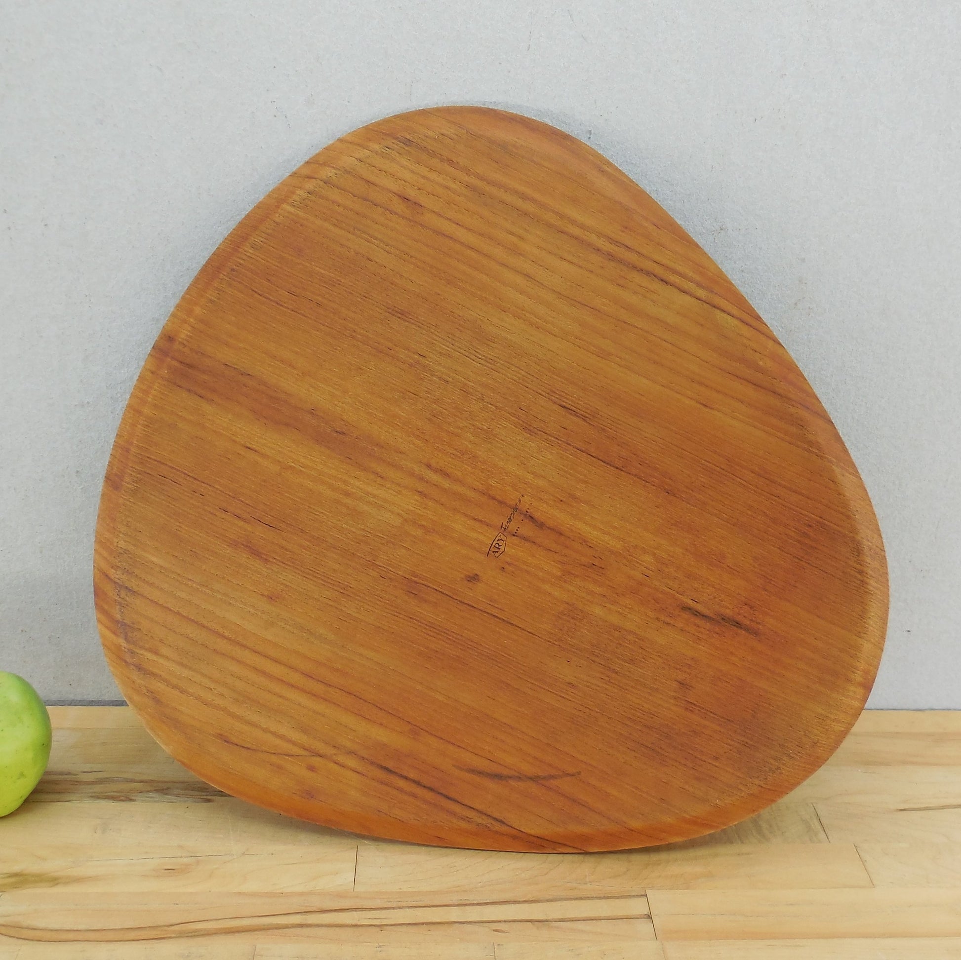 ARY Fanerprodukter Sweden Bent Wood Teak Tray Triangular 17x18 MCM