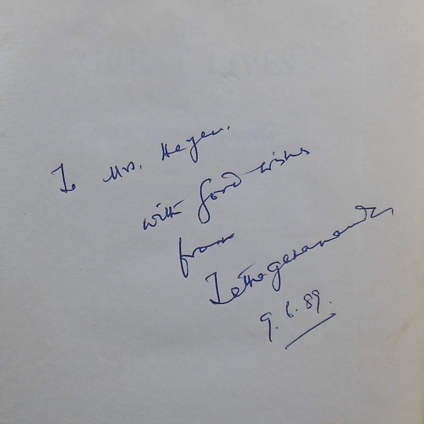 Swami Tathagatananda Signed Book - Glimpses of Great Lives 1989 used