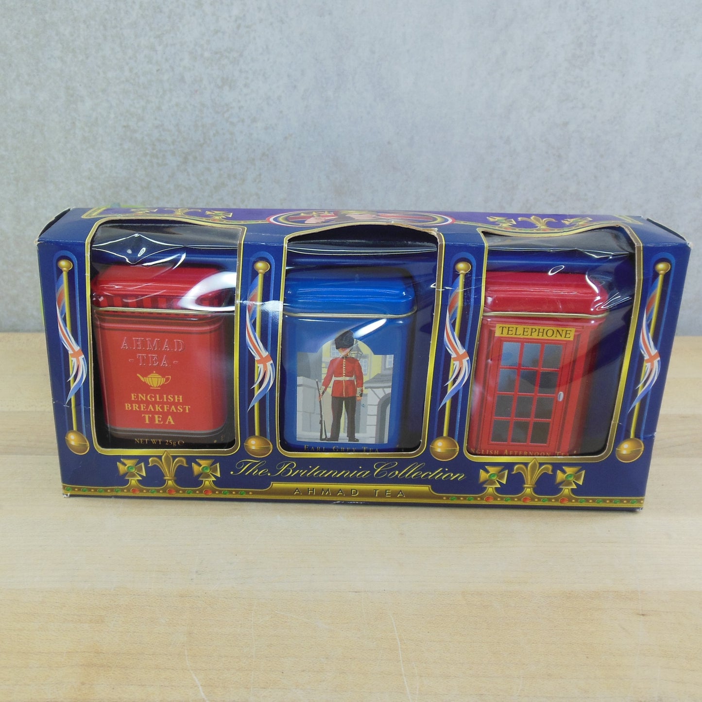 Ahmad Tea 1999 The Britannia Collection Boxed 3 Tin Set