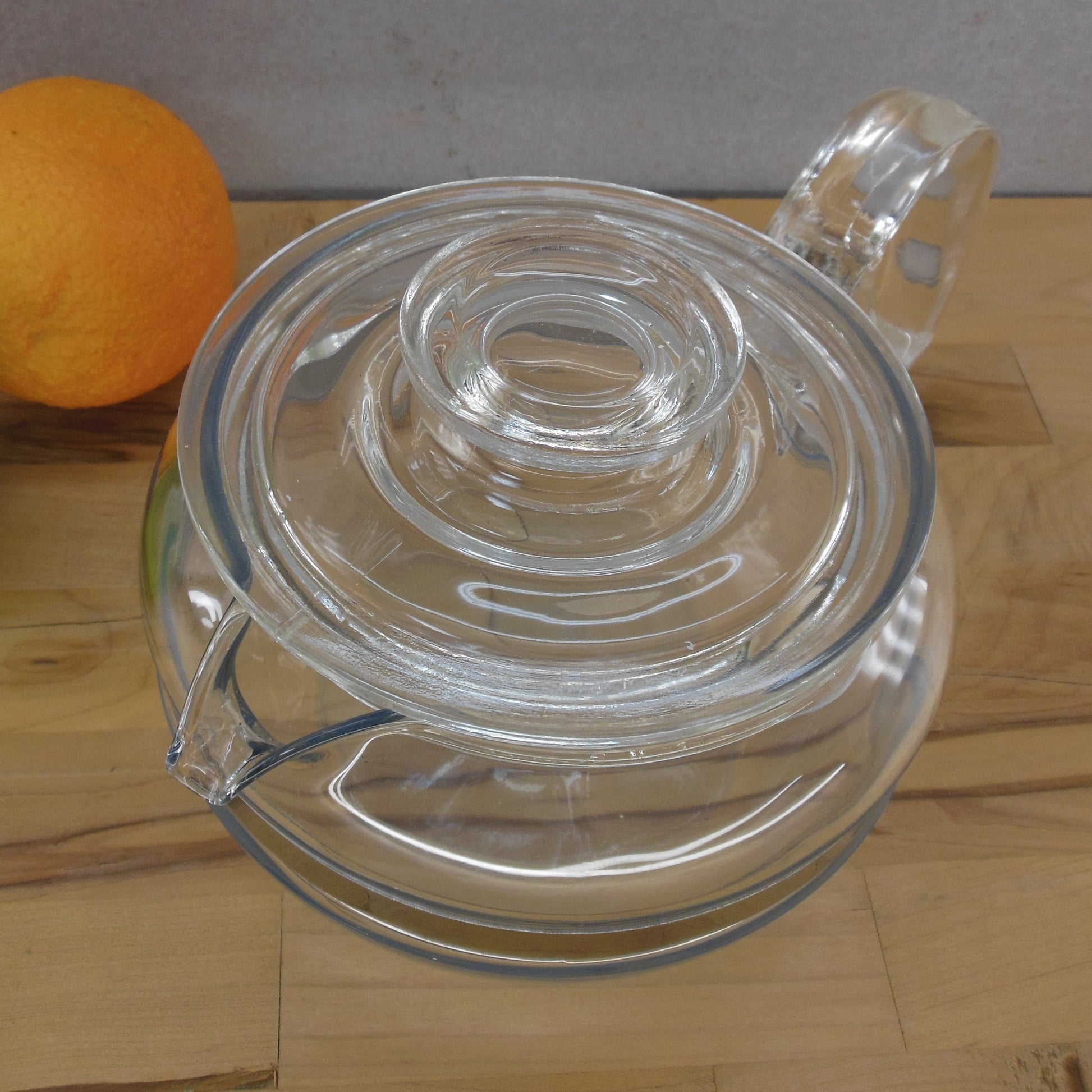 Pyrex USA Flameware Glass 6 Cup Teapot Water Kettle 8446-B Lid