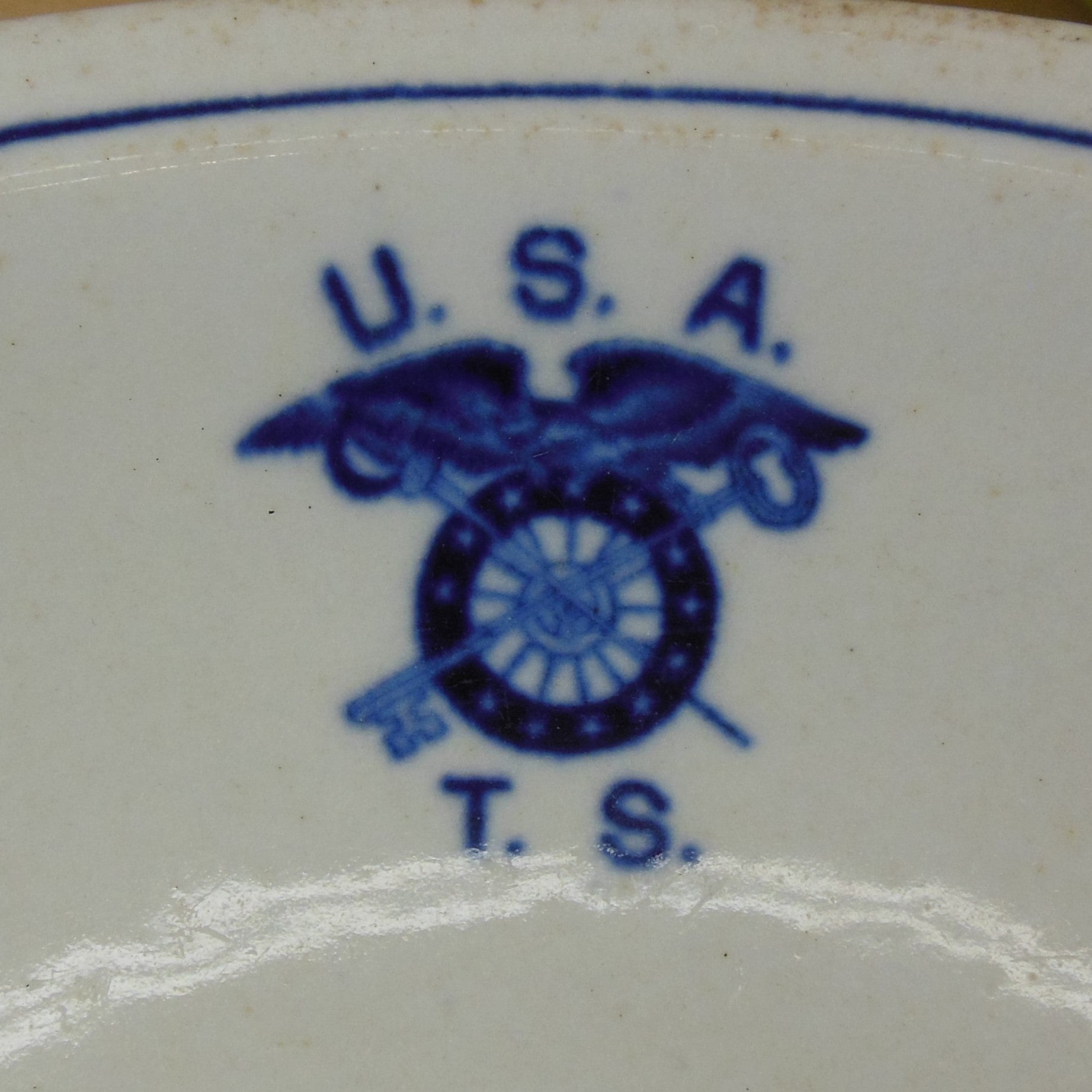 USATS United States Army Transportration Service Oval Bowl Dish Insignia