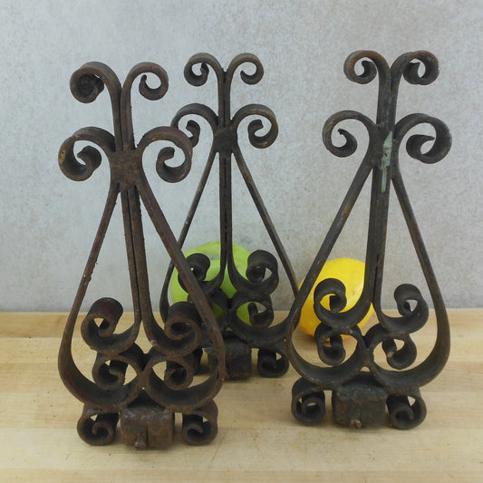 Antique Wrought Iron Fence Gate Architectural Finials 10"