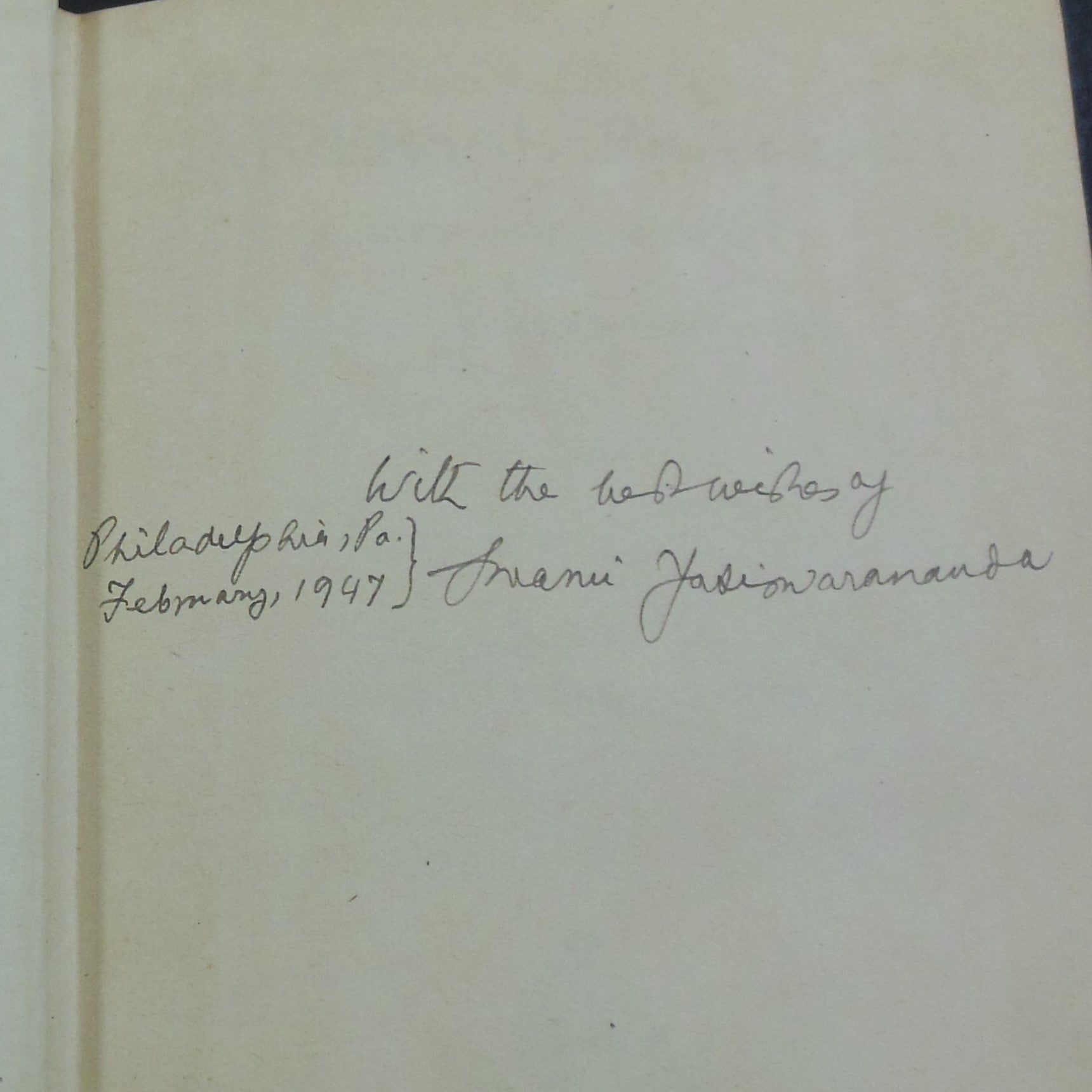Swami Yatiswarananda Signed Book - Universal Prayers 1944 - Vedanta Ramakrishna Math inscribed