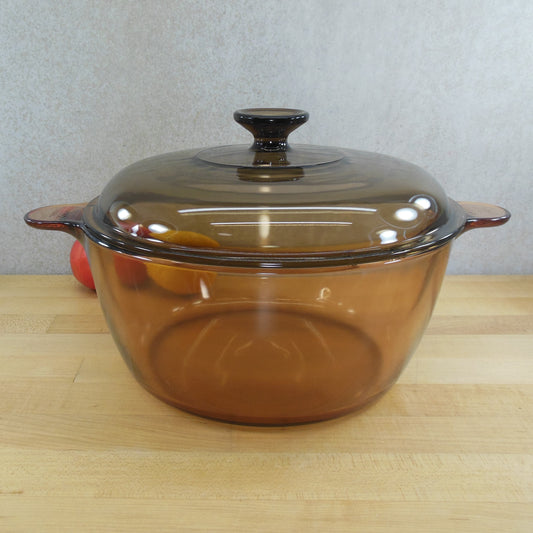 Corning Ware Pyrex Amber Glass Vision 4.5L Dutch Oven Pot Lid
