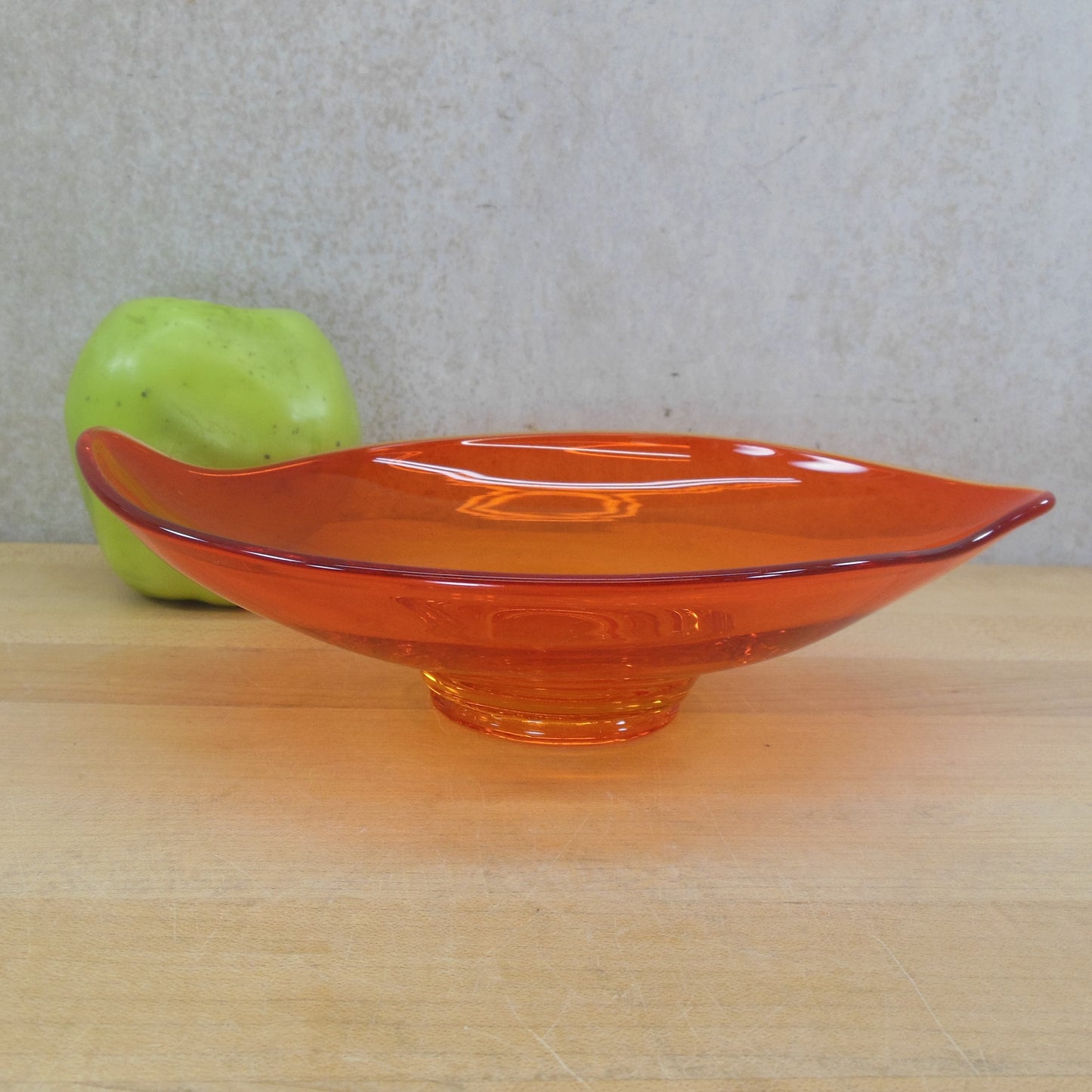 Viking Glass Epic Line Persimmon Orange Bon Bon Bowl 8" vintage