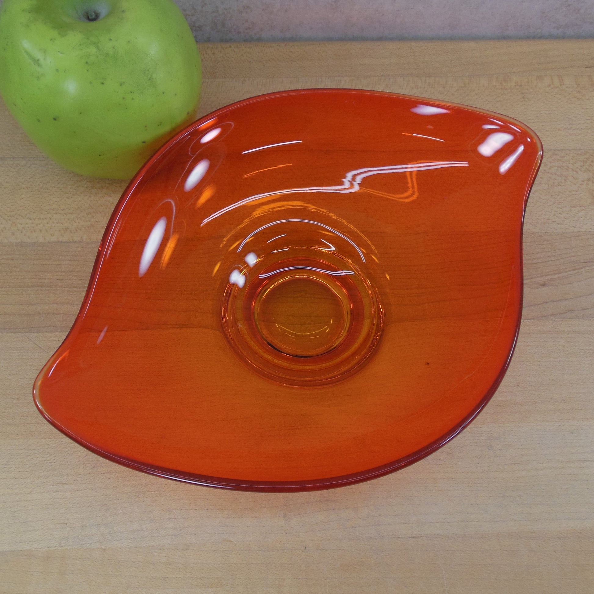 Viking Glass Epic Line Persimmon Orange Bon Bon Bowl 8" MCM
