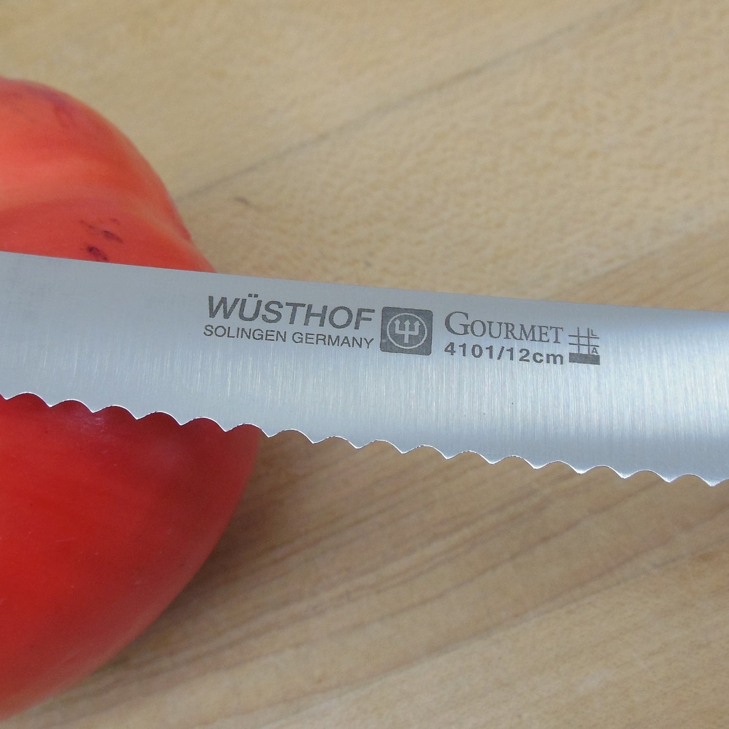Wusthof Gourmet Solingen Germany Stainless 4101/12cm Serrated Utility Vegetable Knife