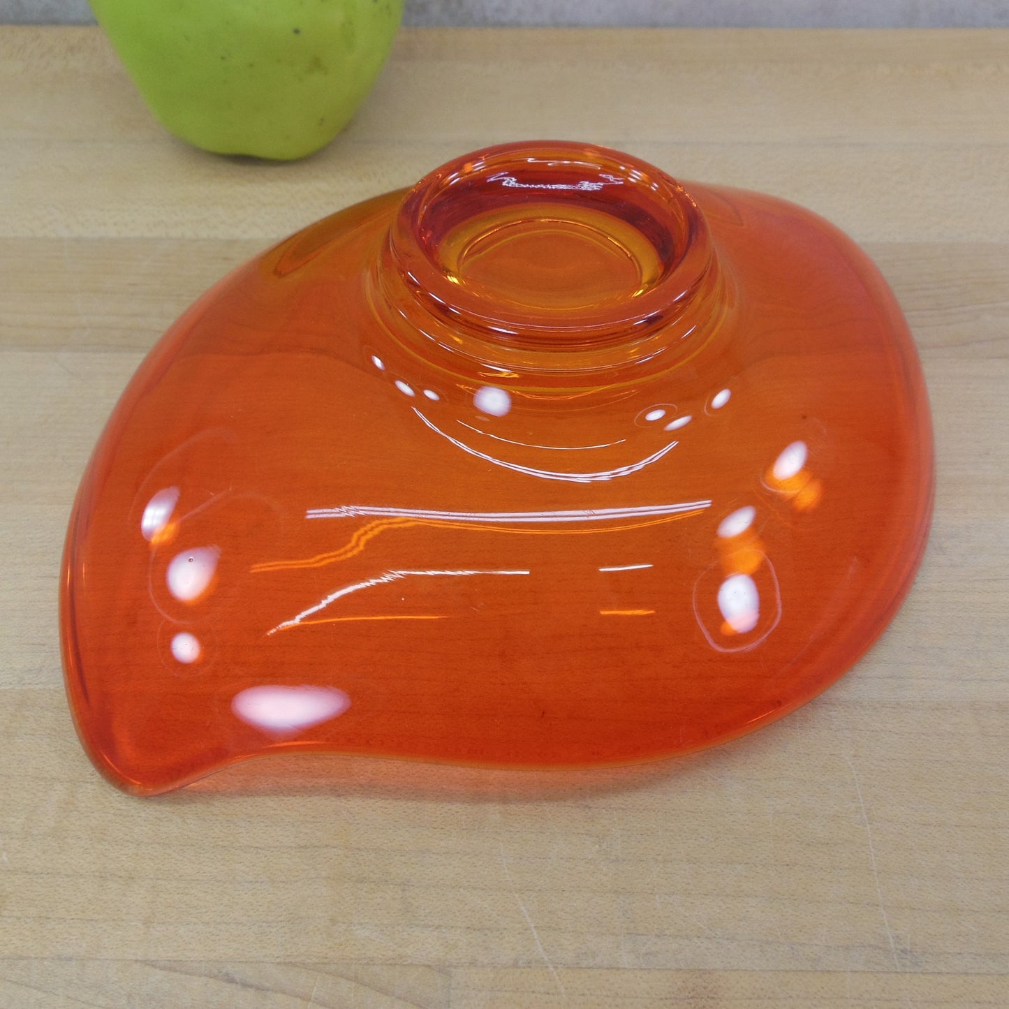 Viking Glass Epic Line Persimmon Orange Bon Bon Bowl 8" Used