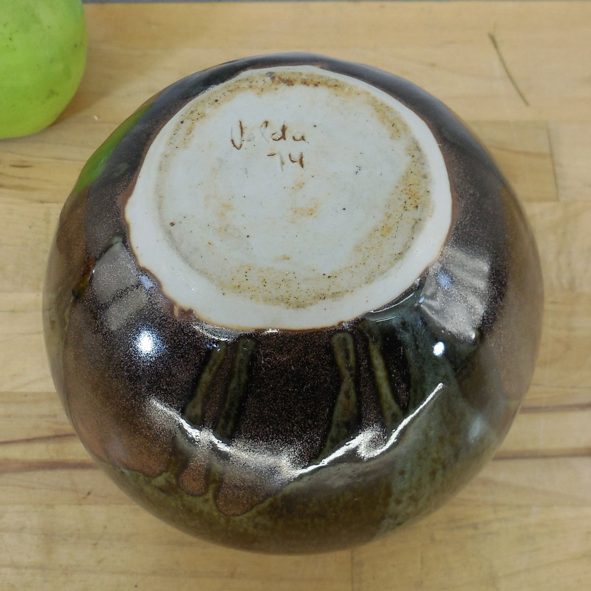 Valda Cox 1974 Signed Studio Pottery Vase 5.5" Earth Tones