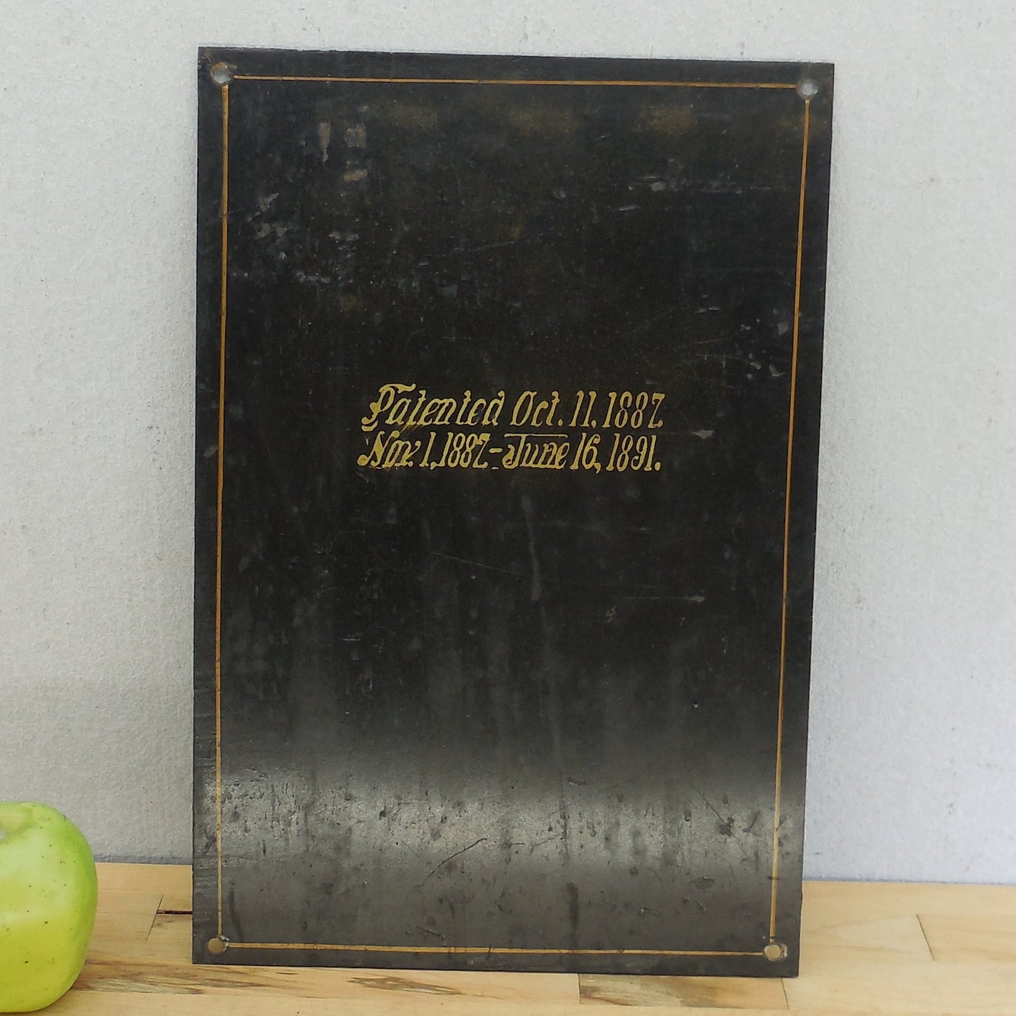 The Victor Safe & Lock Co. Patent 1887 1891 Interior Door Panel Part Antique