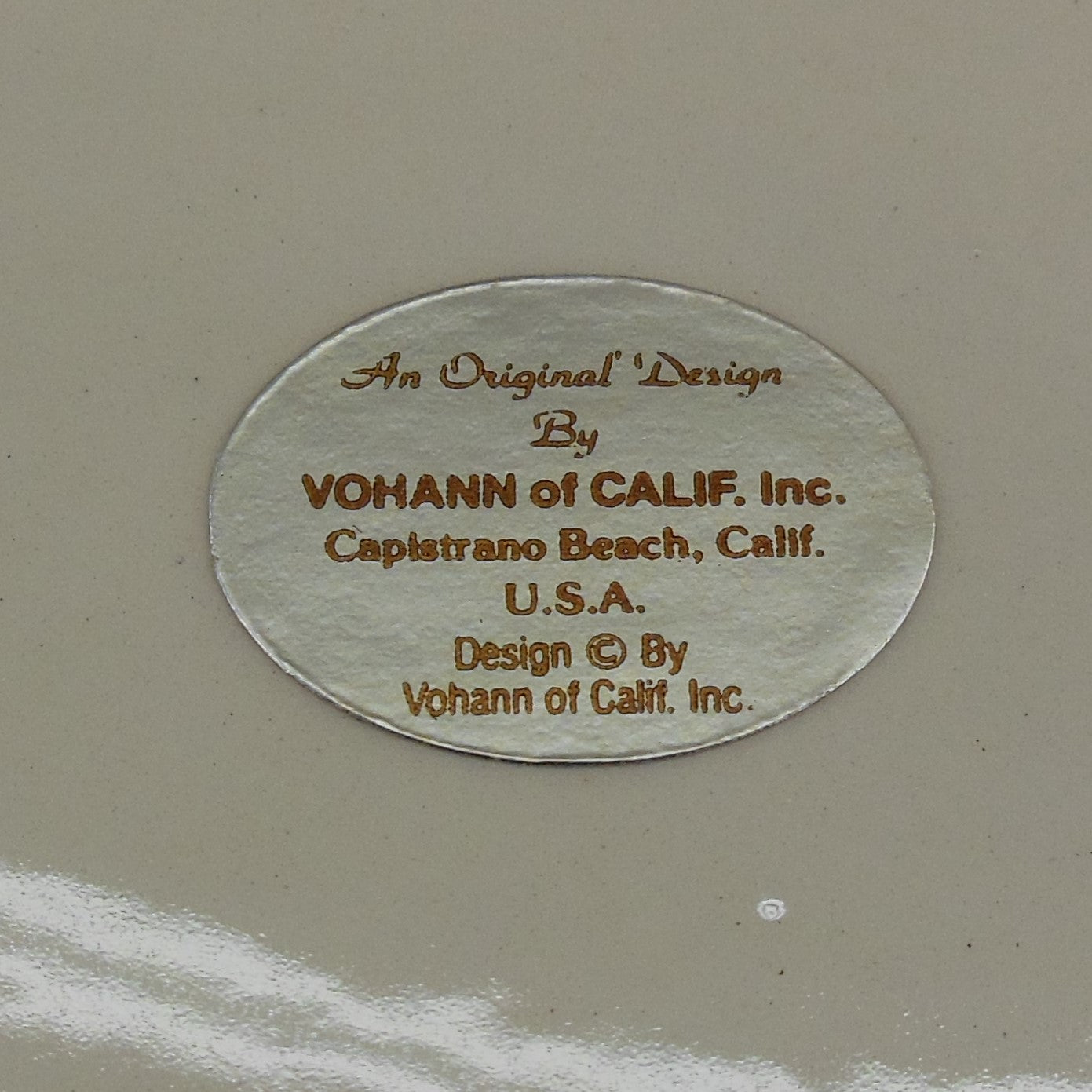 Vohann of California 1980-90's Post Modern Serving Tray Platter Pastels original label vintage