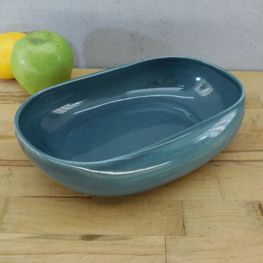 Russel Wright Steubenville - Seafoam Green Oval Vegetable Serving Bowl
