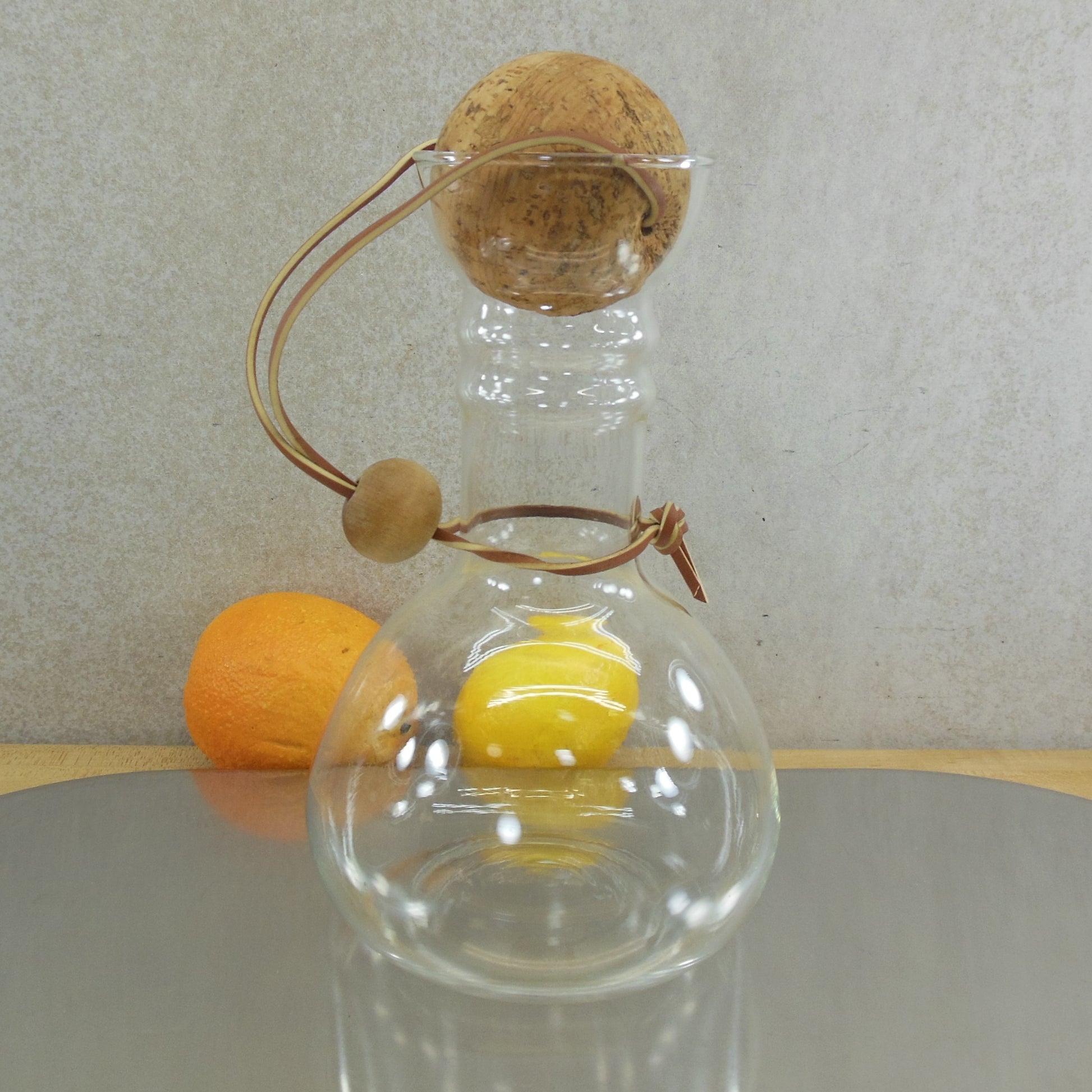 Pyrex Glass USA 8010 Wine Cold Beverage Carafe Cork Ball Stopper