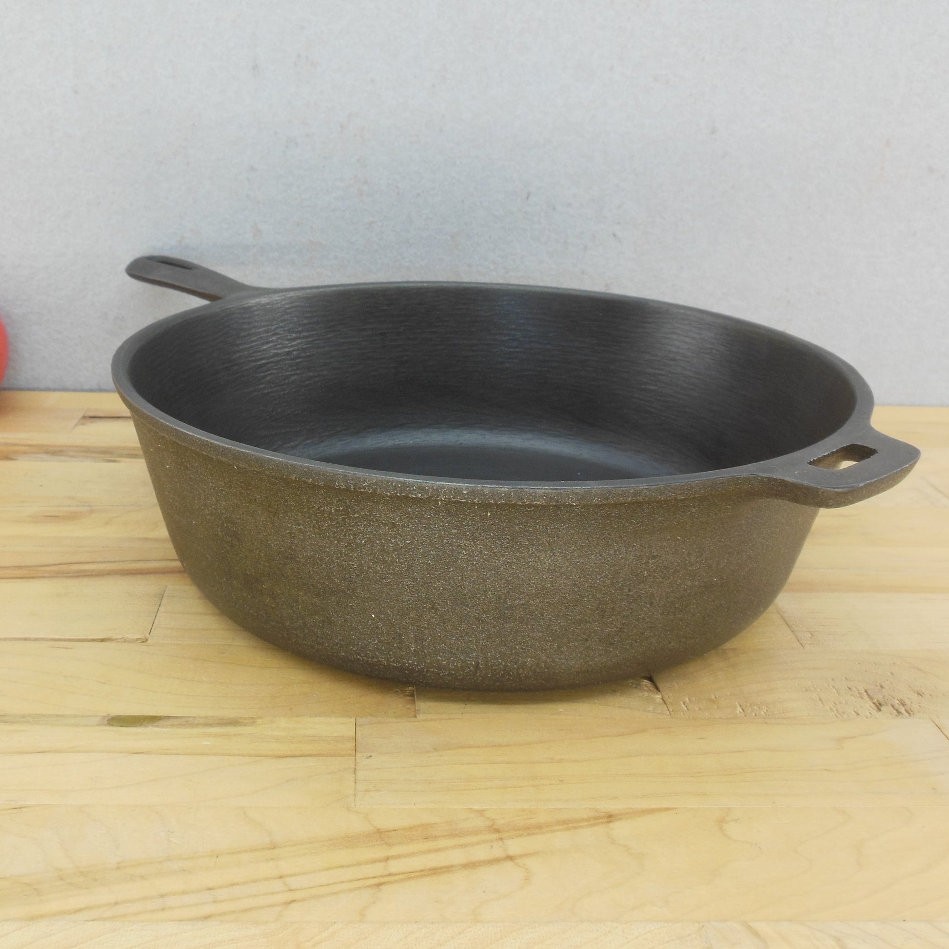 Wagner Ware USA Unbranded #8 Cast Iron 10-1/2" Chicken Fry Deep Skillet Vintage
