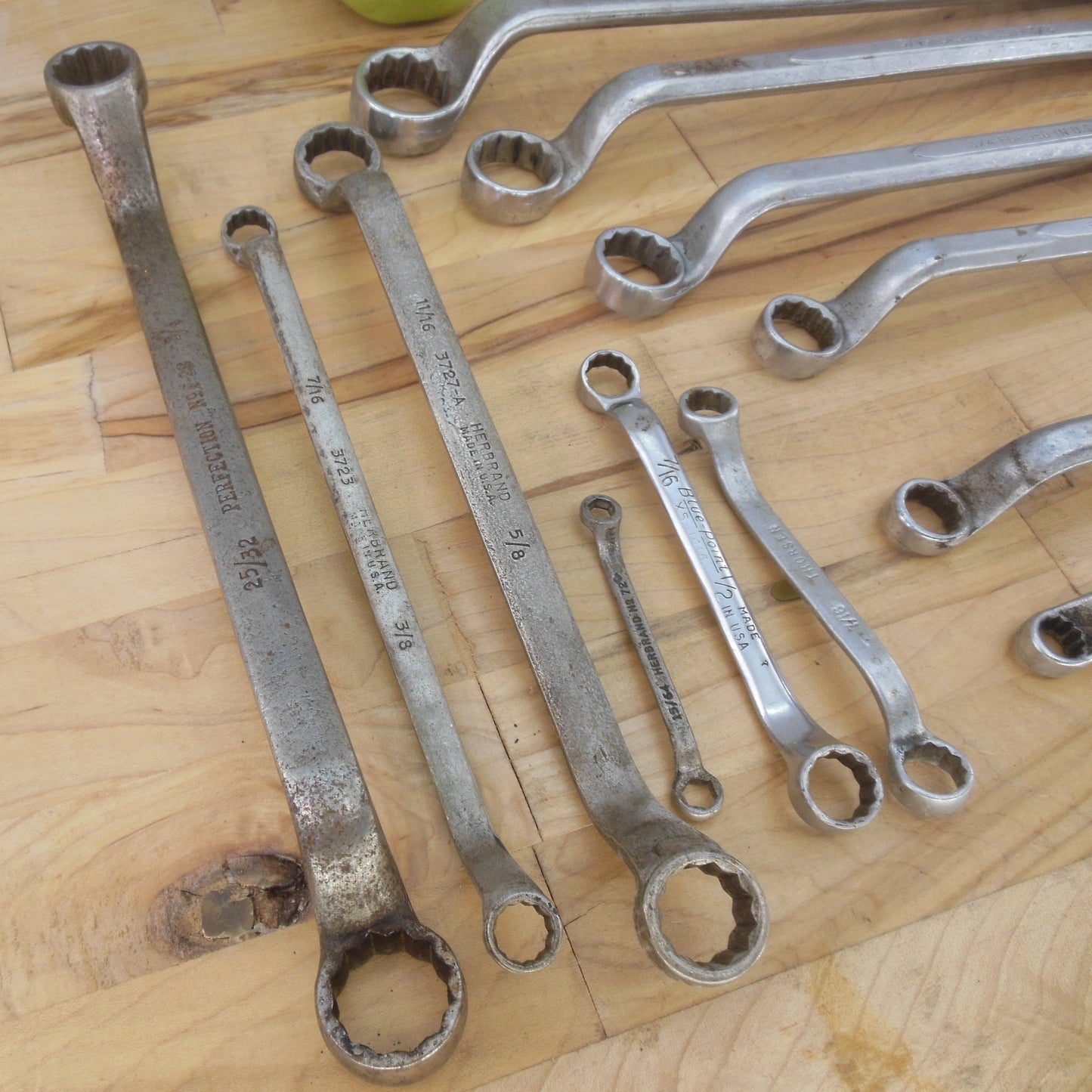 Estate Lot 12 Offset Combo Box Wrenches Bluepoint Industro Herbrand Vintage