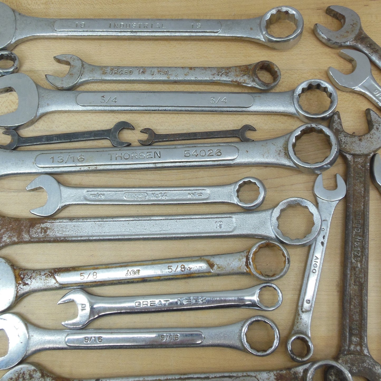 Misc. Mixed Maker Estate Lot 36 Mechanics Wrenches Open Box Combo