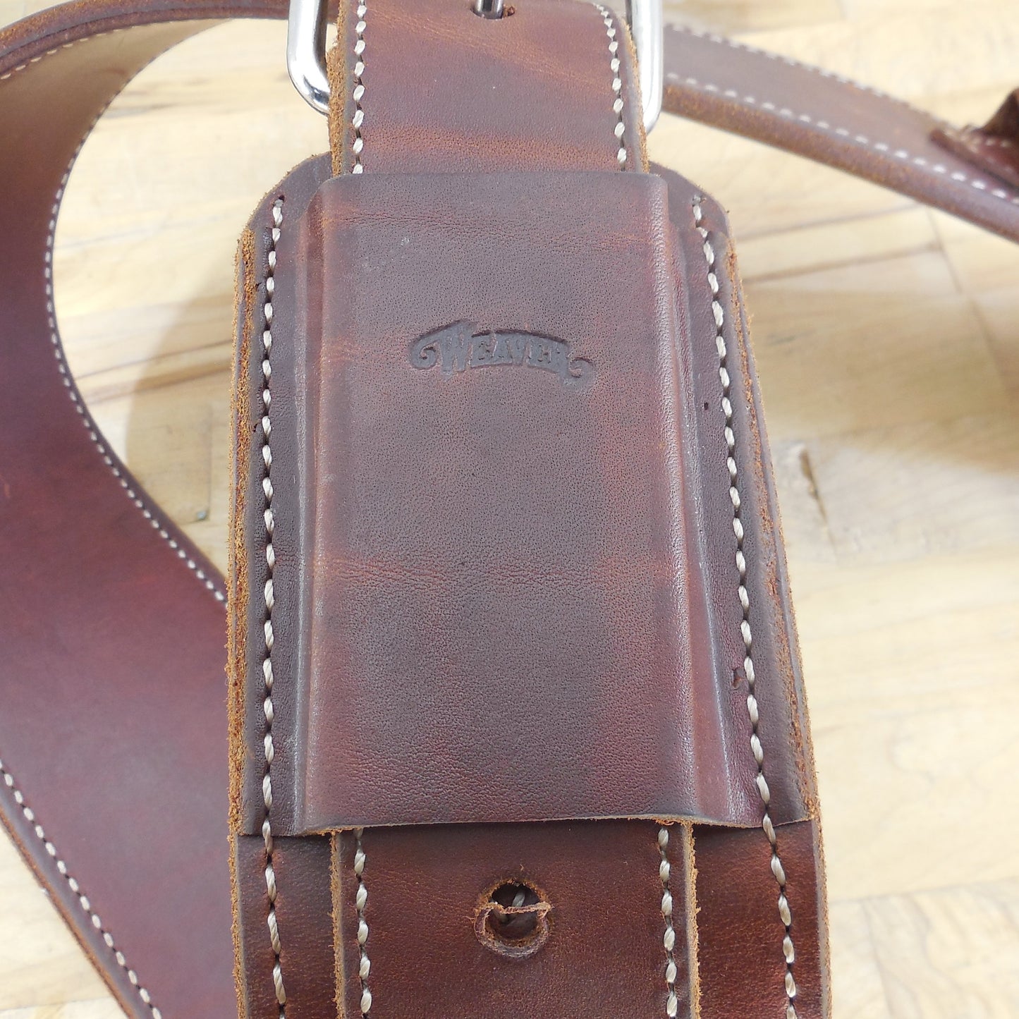 Weaver USA Leather 39" Back Cinch 3" Billet 25" Signed