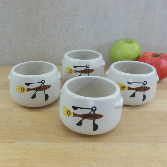 West Bend USA 3295 Ceramic Buffet Patio Server Individual Bowls 4 Set