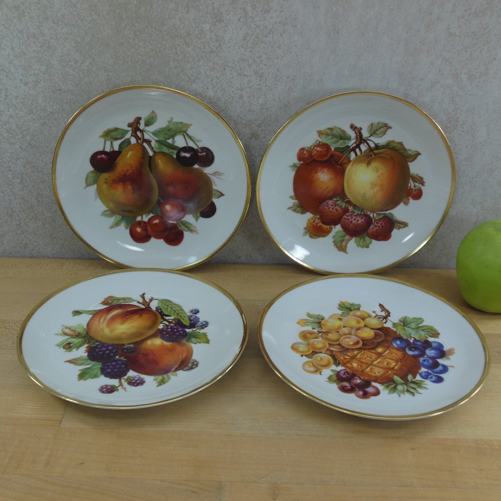 Mitterteich Bavaria Porcelain Fruit Salad Plates - 4 Set