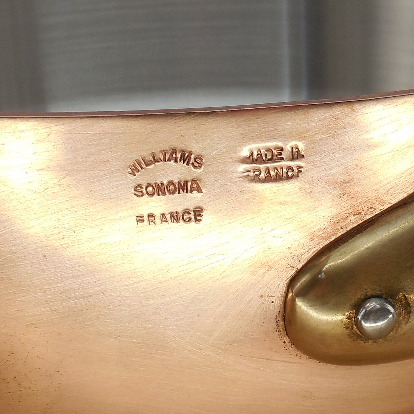 Williams Sonoma France Copper Stainless 9.5" Saute Pan 1.75mm Maker Marks