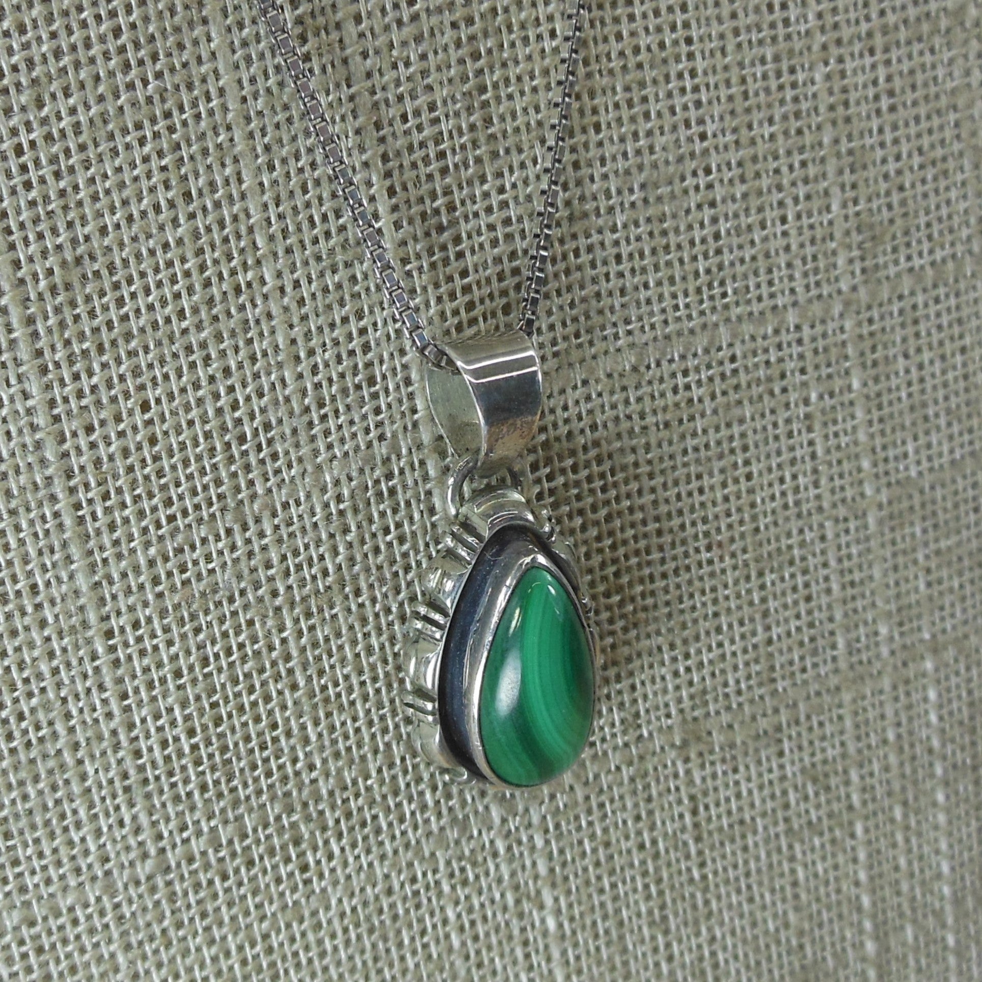 Native Sterling & Malachite orders Necklace