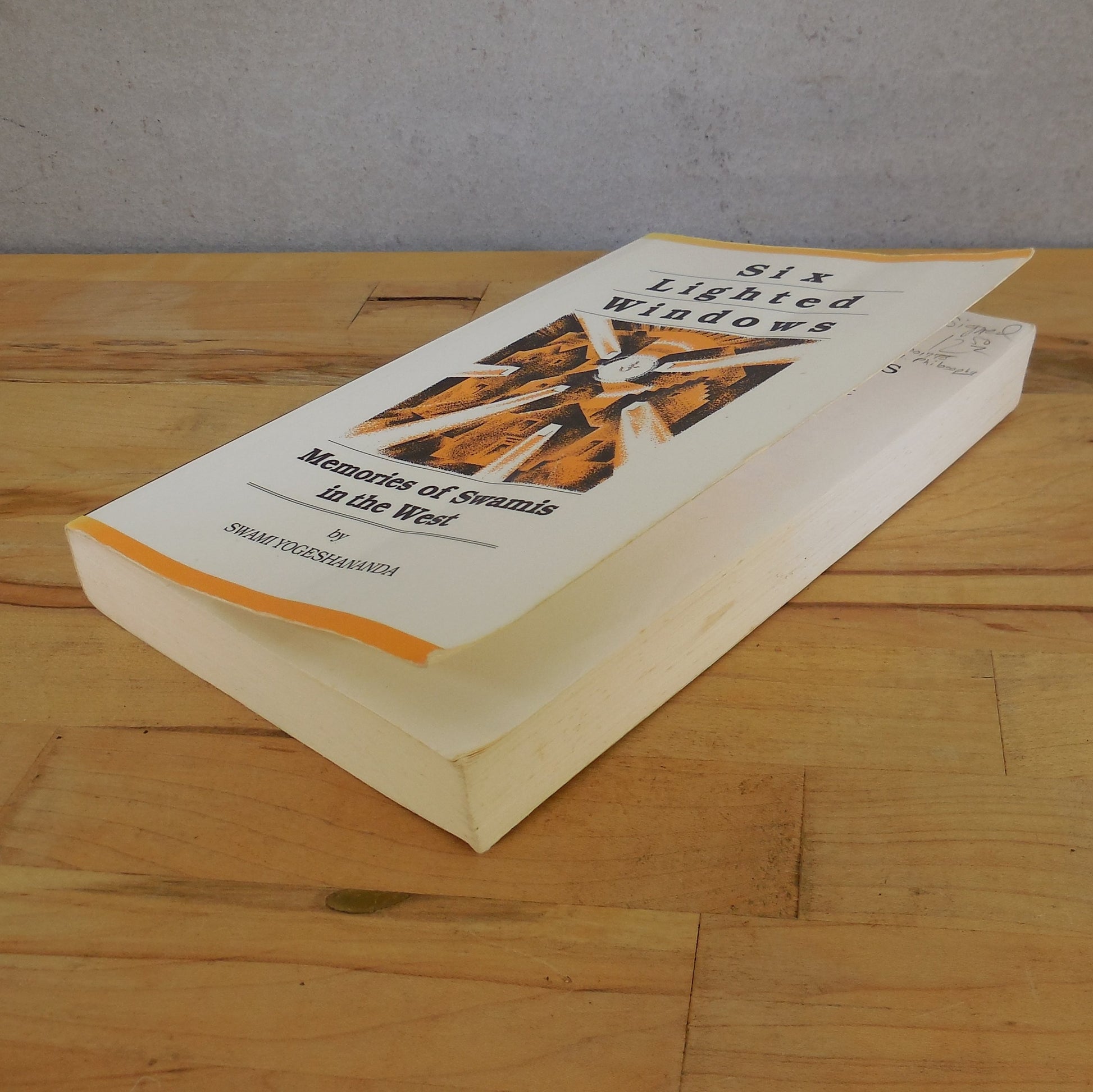 Swami Yogeshananda Signed Book - Six Lighted Windows 1995 Used