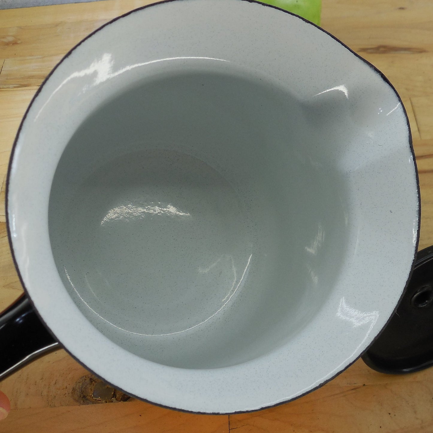 Unbranded Yellow Enamelware Stovetop Coffee Pot Percolator White Interior