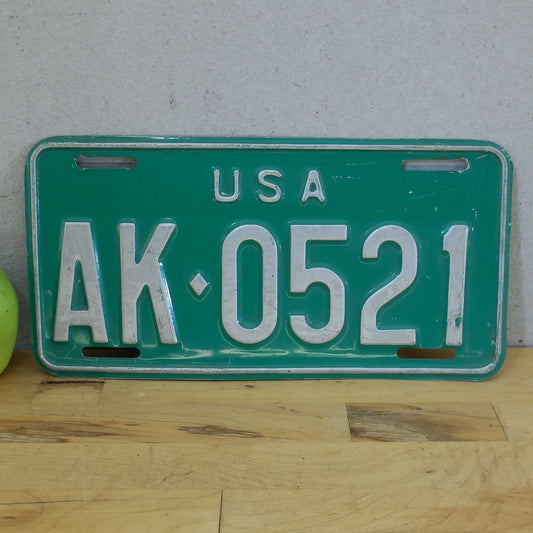 USA Forces In Germany 1966-72 License Plate Tag Green Silver AK-0521