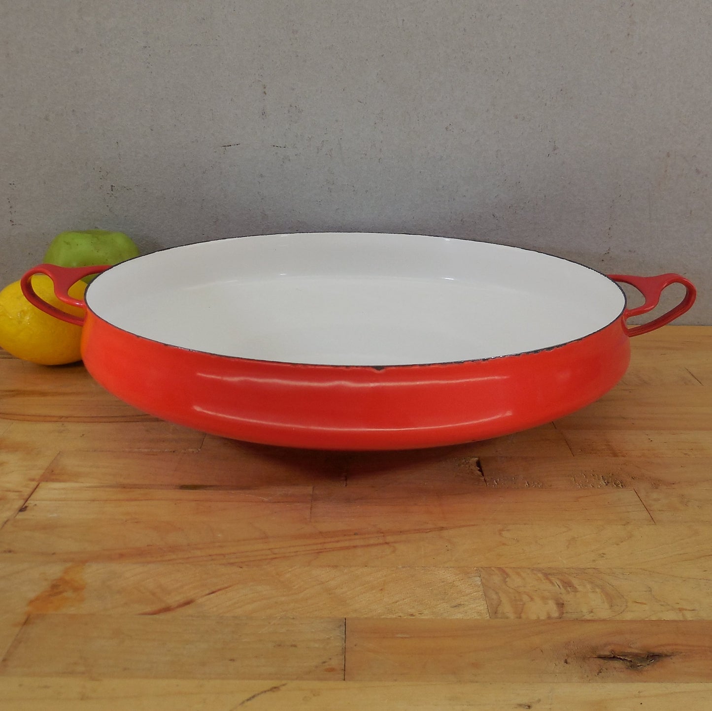 Dansk Denmark Enamelware 13.25" Red Buffet Server Paella Pan