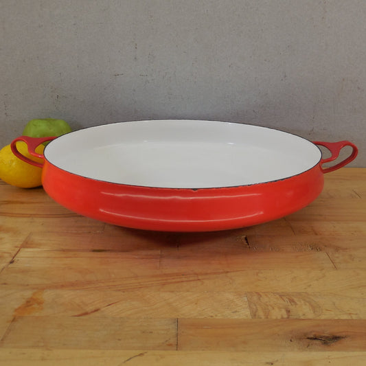 Dansk Denmark Enamelware 13.25" Red Buffet Server Paella Pan