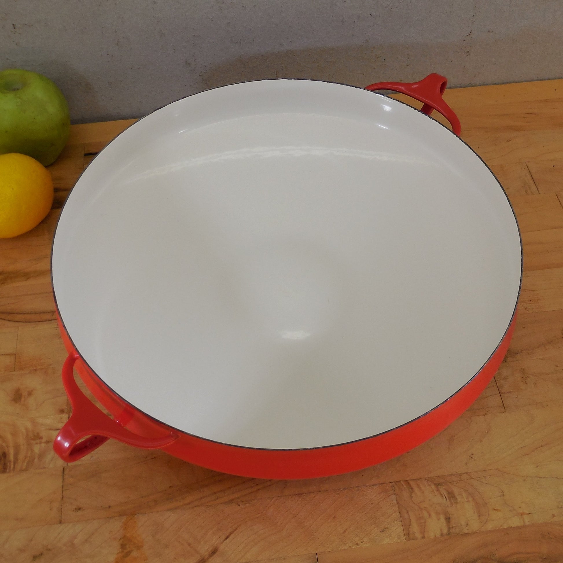 Dansk Denmark Enamelware 13.25" Red Buffet Server Paella Pan Kobenstyle