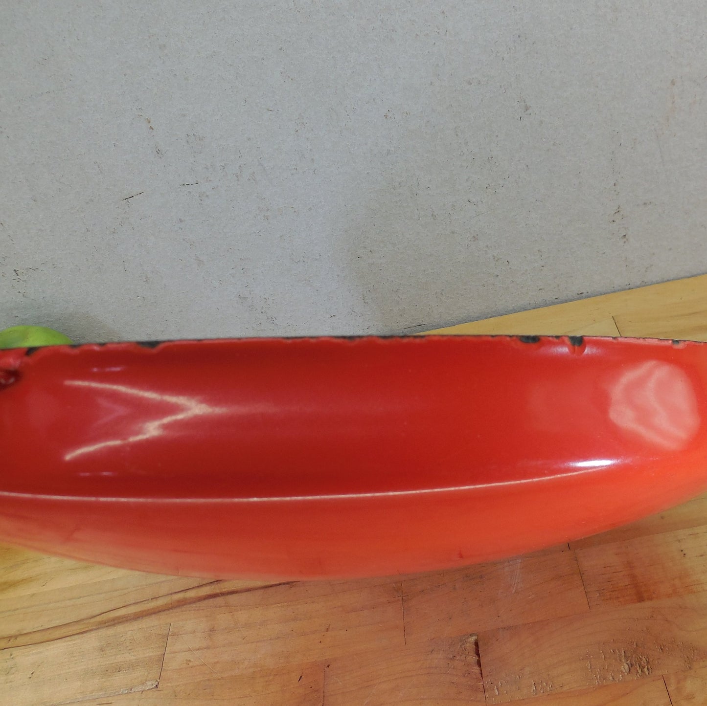 Dansk Denmark Enamelware 13.25" Red Buffet Server Paella Pan rim
