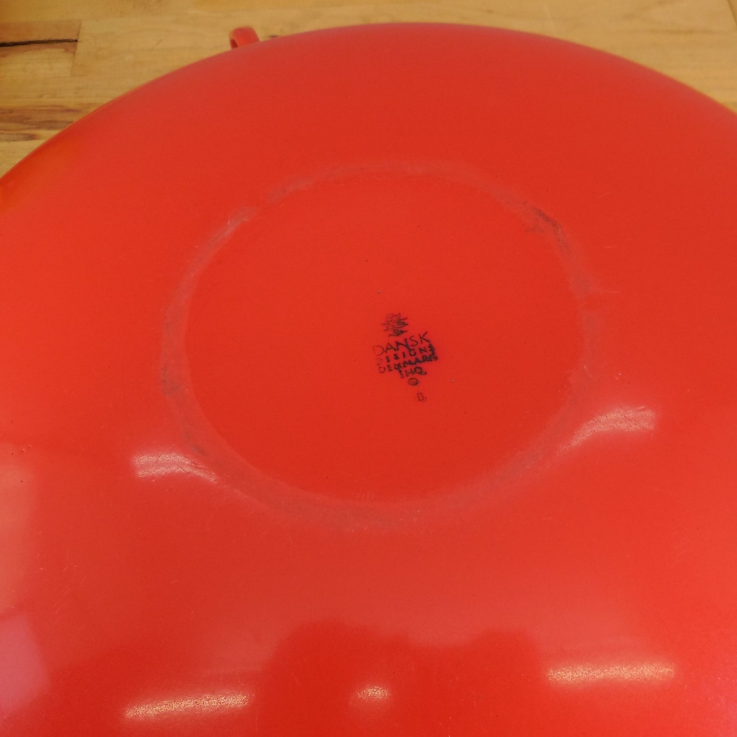 Dansk Denmark Enamelware 13.25" Red Buffet Server Paella Pan