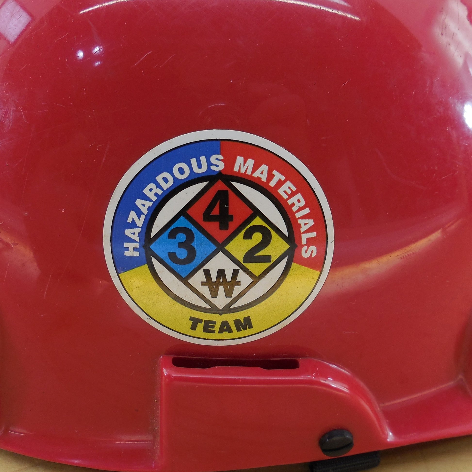 Bullard Red Hard Hat - Tropicana Juice Plant Hazardous Materials Safety Team
