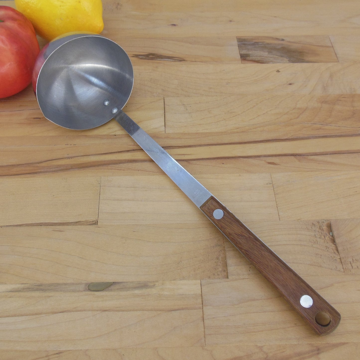 Unbranded Japan Stainless Wood Handle Kitchen Ladle 11"