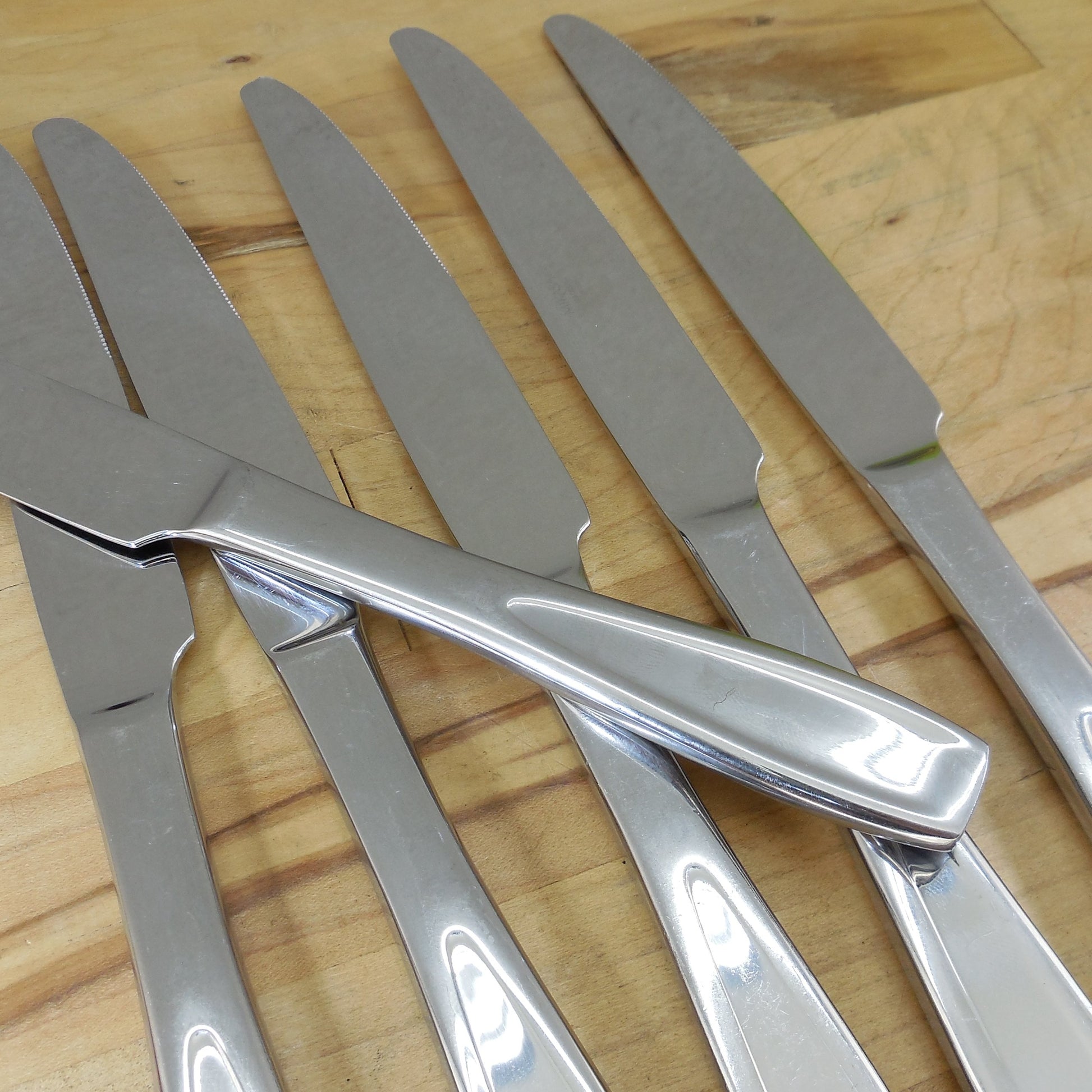 Mikasa Natasha Stainless Flatware - 6 Dinner Table Knives used
